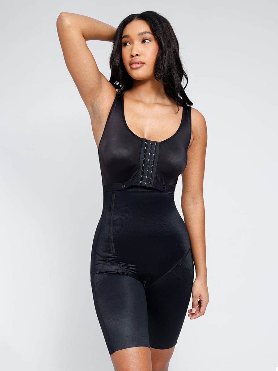 X/L Plus Size Zipper-breasted Bodysuit for Women Tummy Control