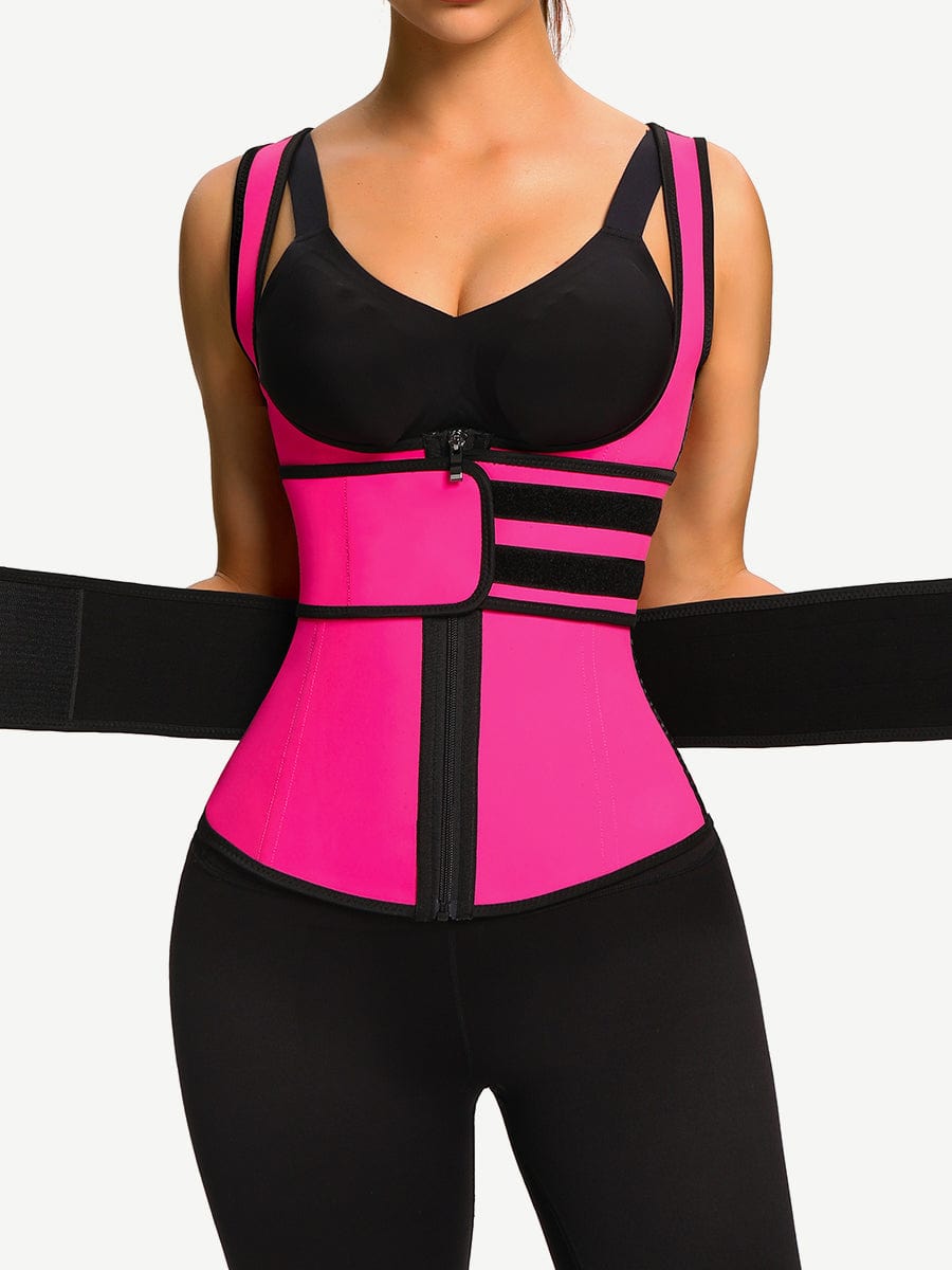 Latex Double Compression Waist Trainer with Zipper –