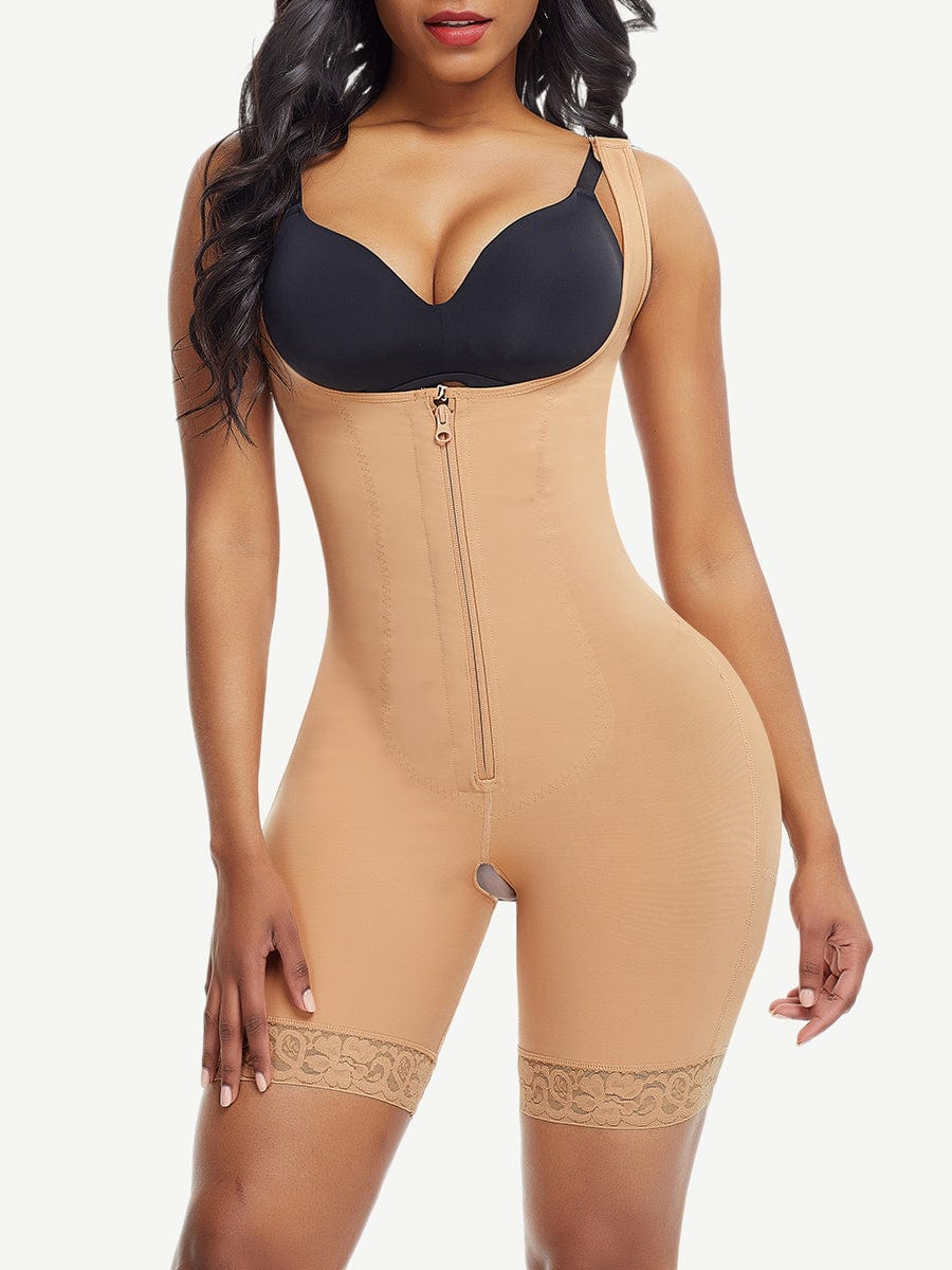 Full Body Women Shaper Post Compression Garment with Bra Shapewear Sexy and  Comfortable Waist Trainer (Color : Black, Size : XL.)