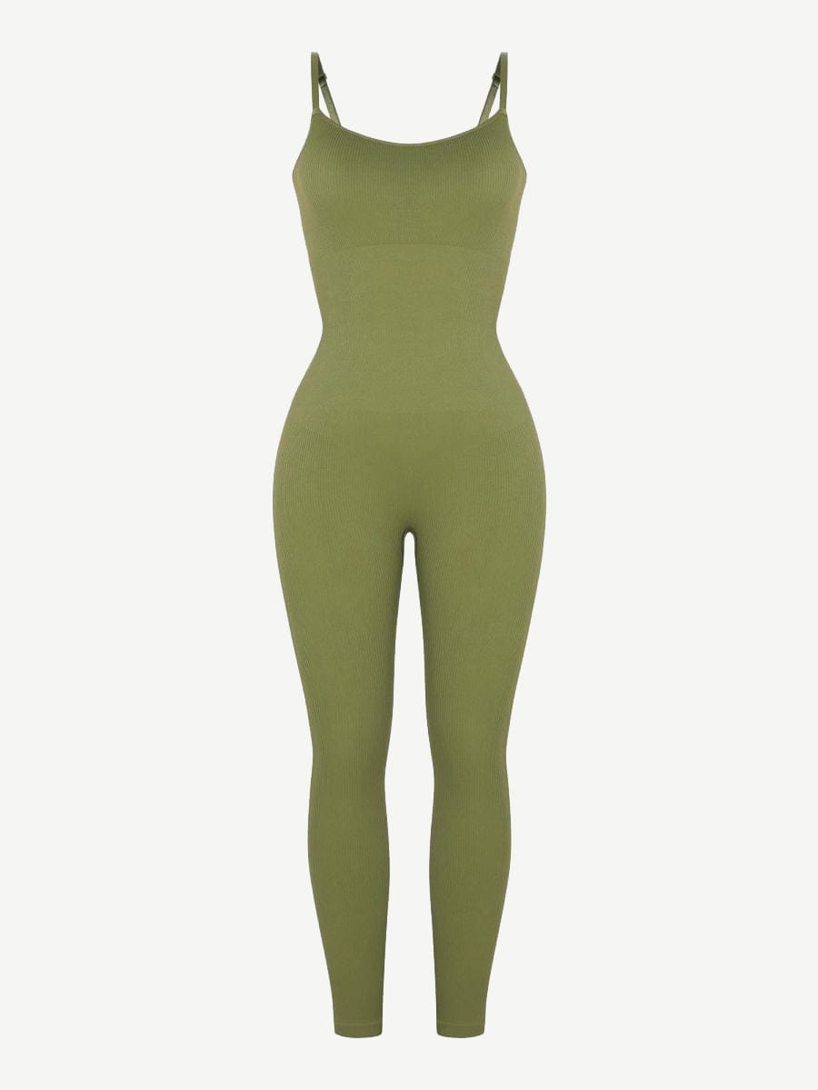 Stretchy Seamless Tummy Control Jumpsuit - Mims Body Shaper