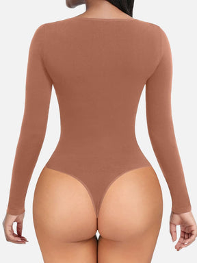 Wholesale Seamless Bodysuit Long Sleeve Slim Corset Shapewear Bodysuit