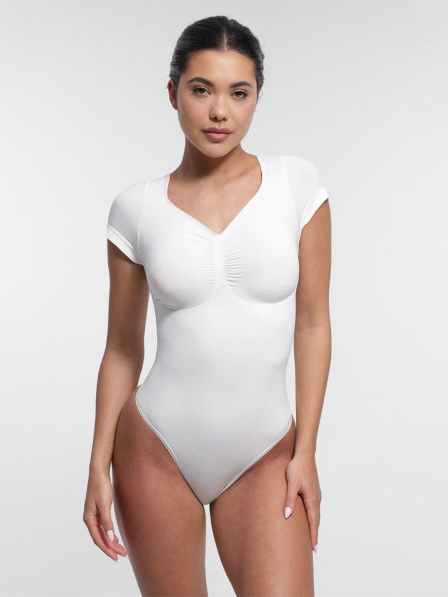 Wholesale Seamless Bust Support Waist & Abdomen Shaping Thong Bodysuit