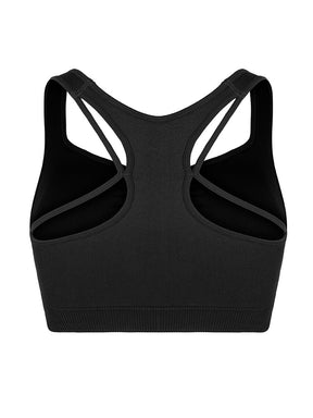 Wholesale Seamless Bust Support Racerback Sports Bra with Removable Cups