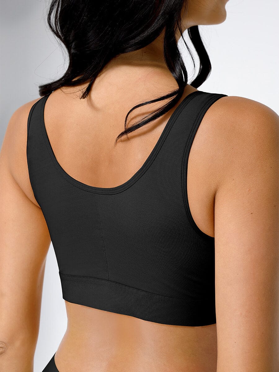 Wholesale Adjustable Front Closure Post-Surgery Bra with Triple Hooks