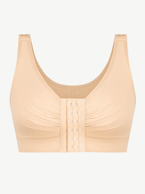 Wholesale Adjustable Front Closure Post-Surgery Bra with Triple Hooks