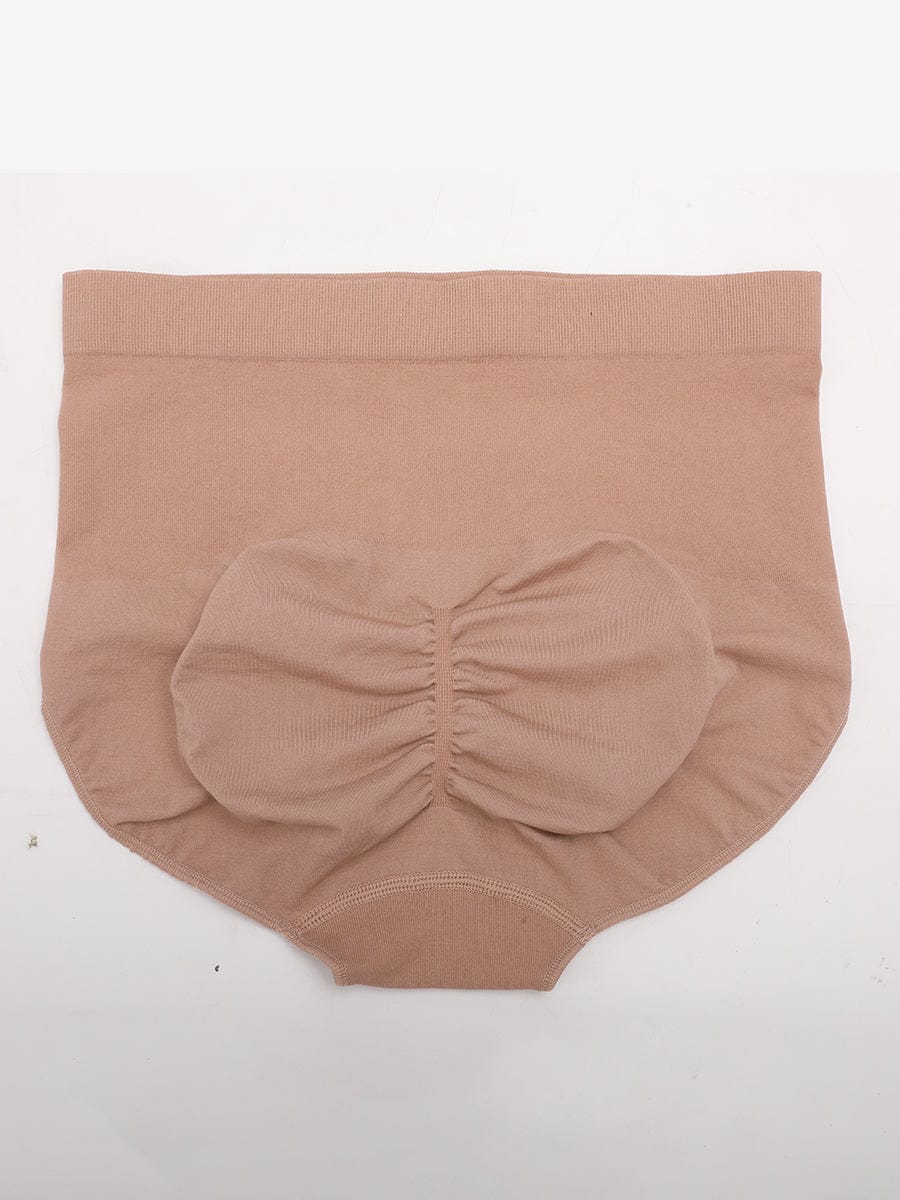 Wholesale Seamless High-Waist Tummy Control Antibacterial Peach Hip Brief