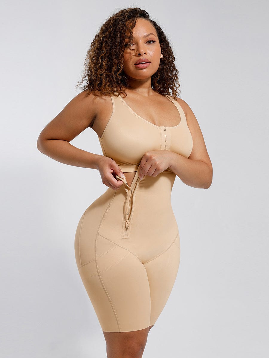 Wholesale Post-Operative Breast-Covering Side-Zip Body Shaper