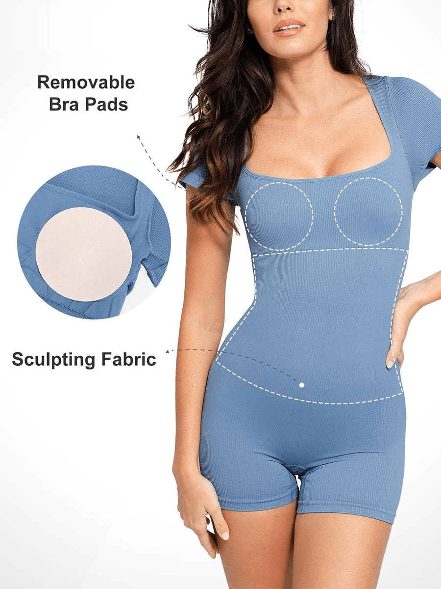 Wholesale Eco-friendly🌿 Seamless Romper Ribbed Sport Shapewear