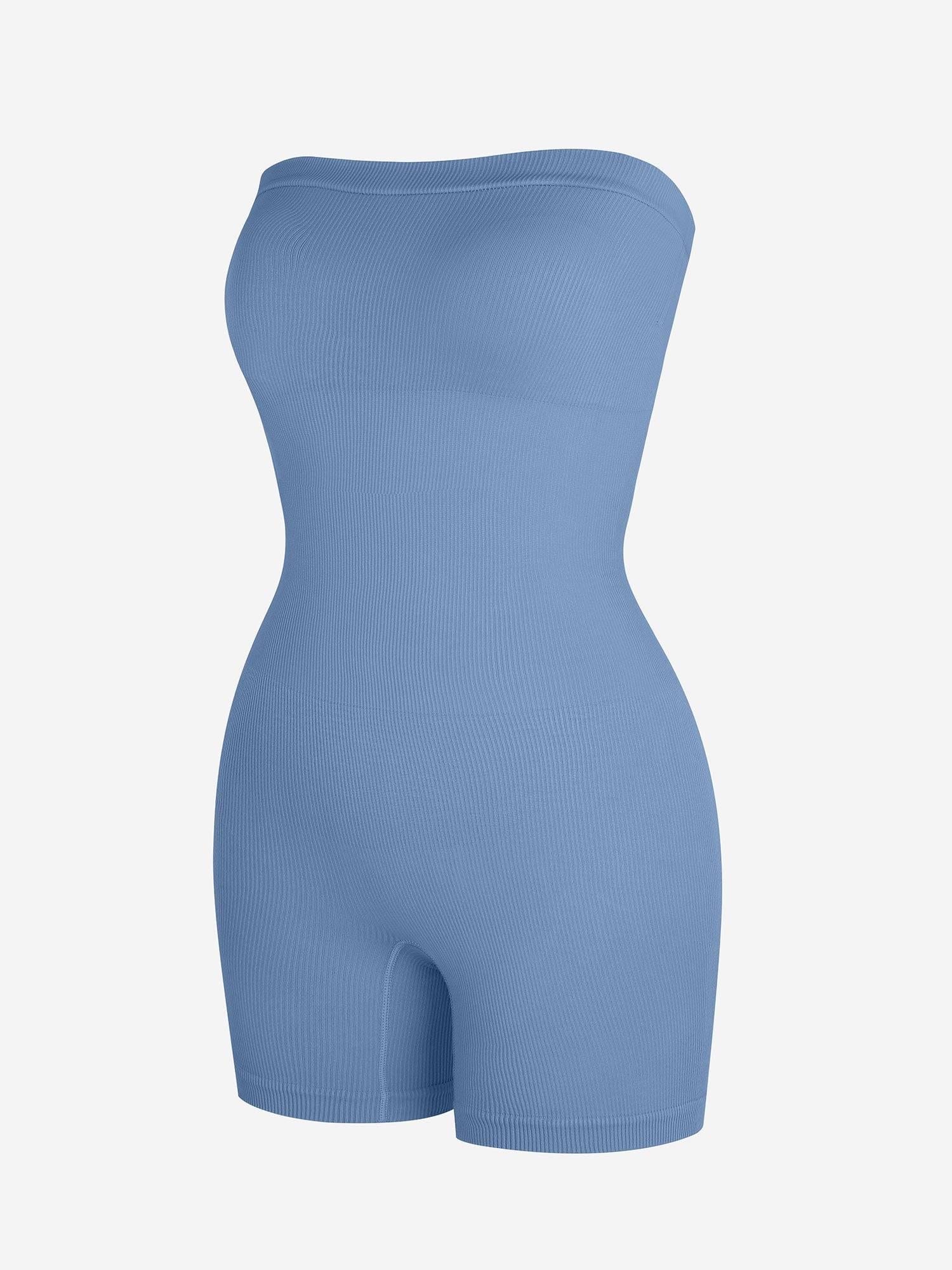 Wholesale Eco-friendly🌿 Seamless Tube Top Ribbed Waist Control Romper Sport Shapewear