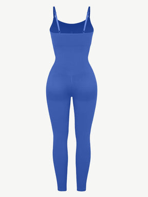 Wholesale High Stretchy Seamless Sling Tummy Control Jumpsuit Removable cup pads