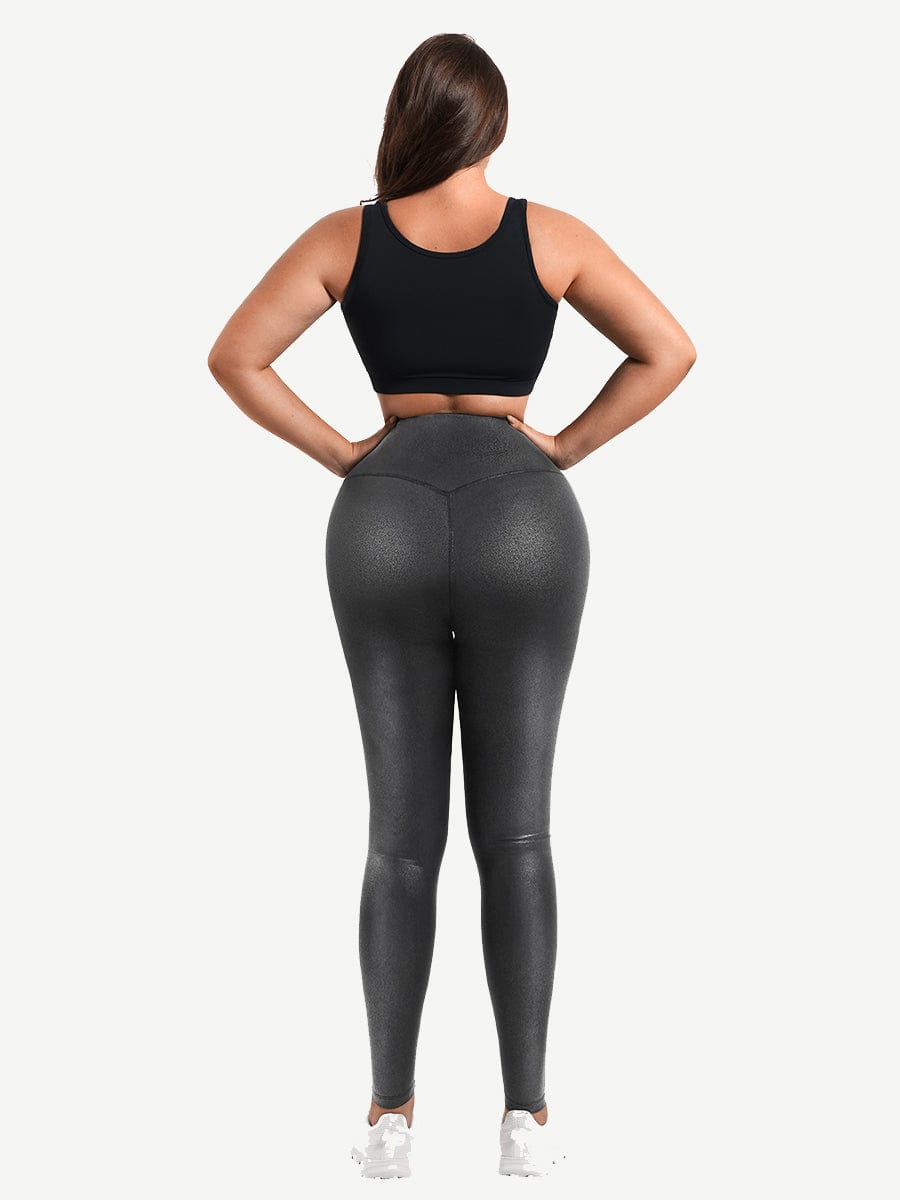 Wholesale Black High Waist Solid Color Pants Shaper Flatten Tummy