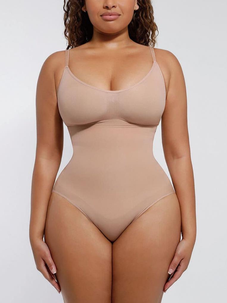 Wholesale Seamless Scultp Covered Bust Jumpsuit Thong Bodysuit