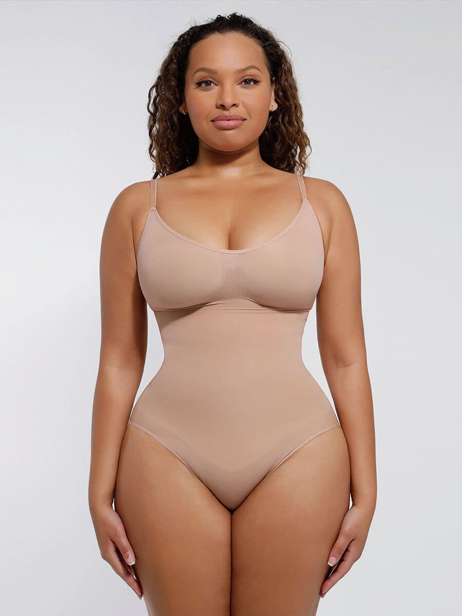 Wholesale Seamless Scultp Covered Bust Jumpsuit Thong Bodysuit