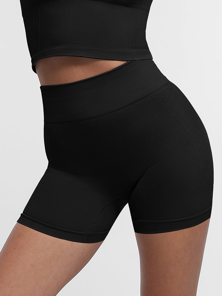 Wholesale Seamless High-Waisted Peach Buttocks Shaping Yoga Shorts