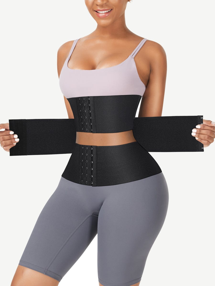 Buy Wonder-Beauty Latex Waist Trainer for Women Plus Size Workout Waist  Training Vest with Straps Adjustable Gym Corset Waist Trimmer, Black(hook  Closure-9 Bones-2 Belts), XX-Large at