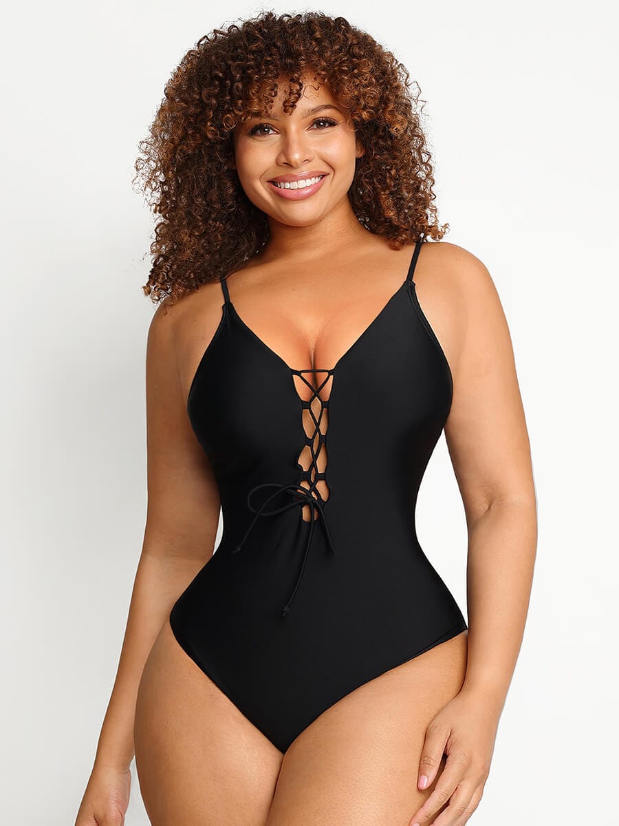 One-piece Lady Shapewear Body Shaping Jumpsuit with Buckle for Overweight  Girl Various Figure Black 3XL