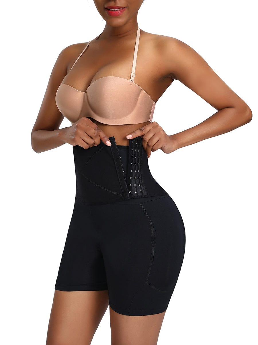 Effective Black High Waist Shaper Pants Large Size Breath