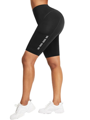 Wholesale High Waist Butt Lifter Leggings Knee Length Running Shorts