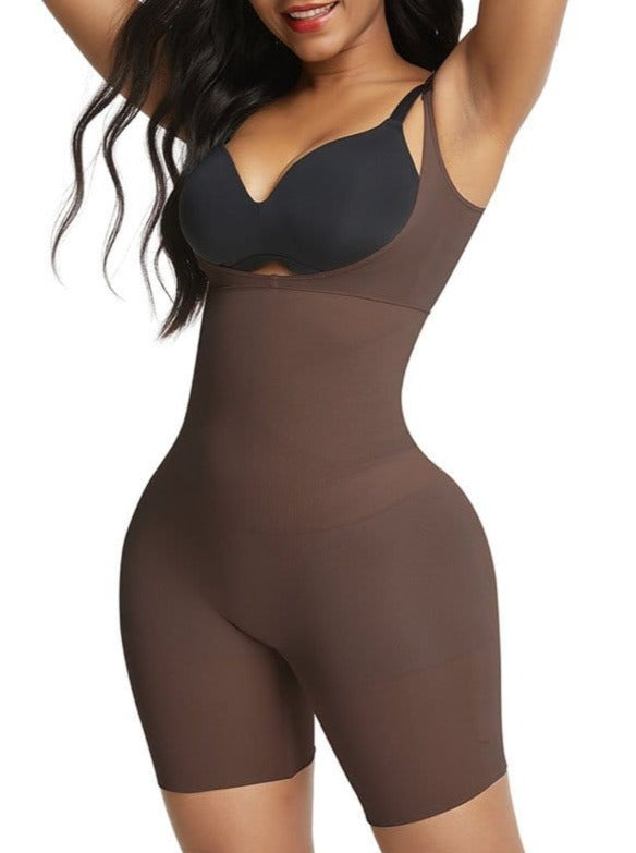 Wholesale Skin-Friendly Black Full Body Shaper Adjustable Straps Secre
