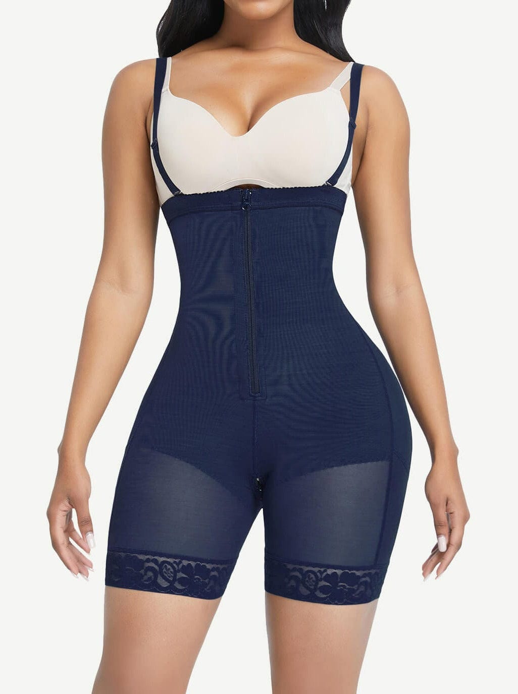 WAIST SECRETS Long Compression Garments After Liposuction Shapewear for  Women Tummy Control Body Zipper Open Bust Bodysuit