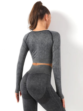 Wholesale New Fashion 2 Piece High Waist Butt Lifter Yoga Set Breathable Wicking Activewear